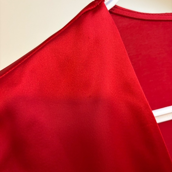 DYNAMITE Callie Wrap Satin cropped blouse - Picture 6 of 7